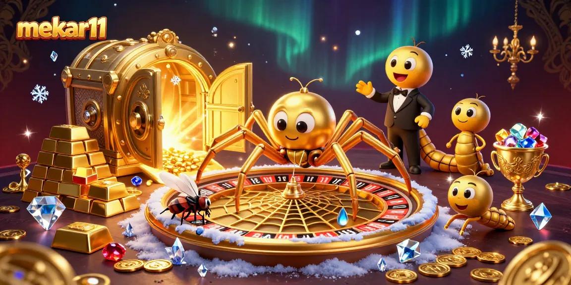 Place bets with mekar11's exciting 3D roulette scene showcasing luxurious casino elements.