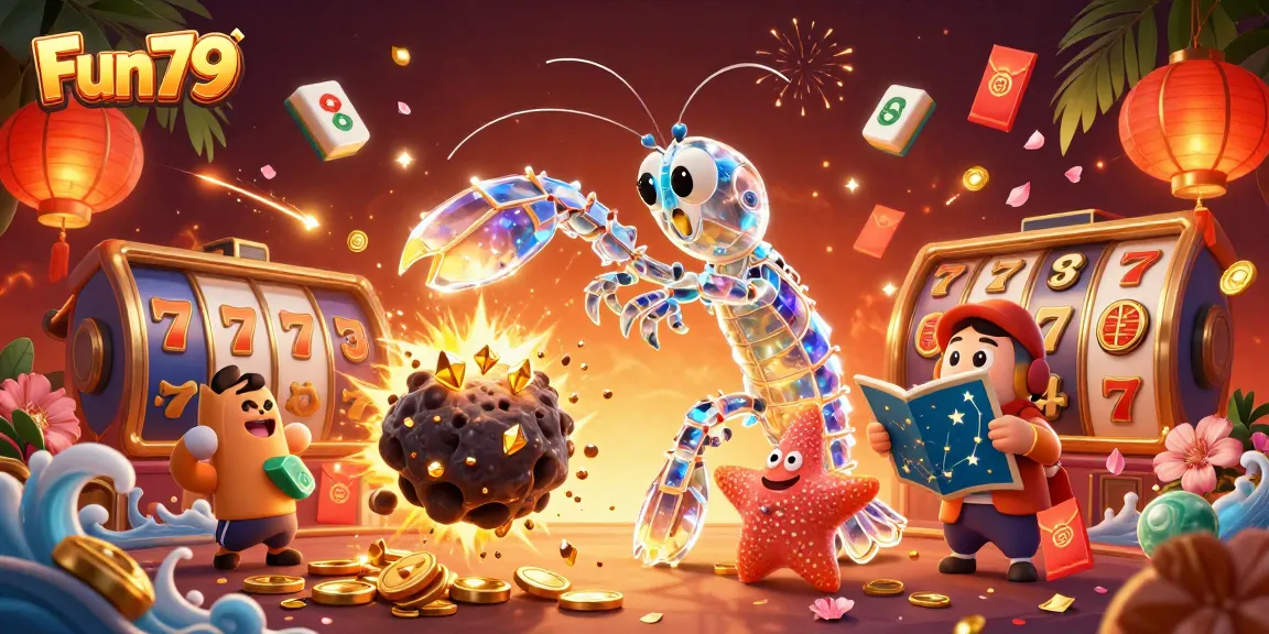 Experience thrilling gameplay at Fun79 with exciting slot action amidst vibrant 3D visuals.