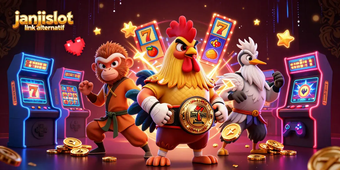 Engage in exciting gameplay at janjislot link alternatif, featuring vibrant characters and dynamic casino themes.