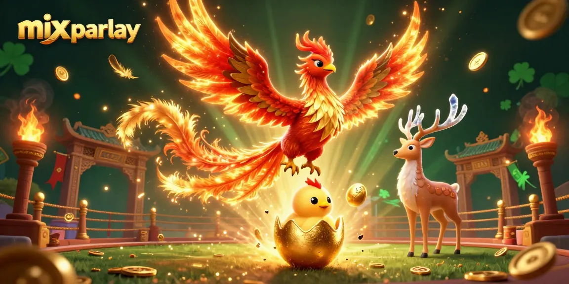 Engage in thrilling mix parlay bets with a striking 3D illustration of mystical characters and vibrant casino elements.