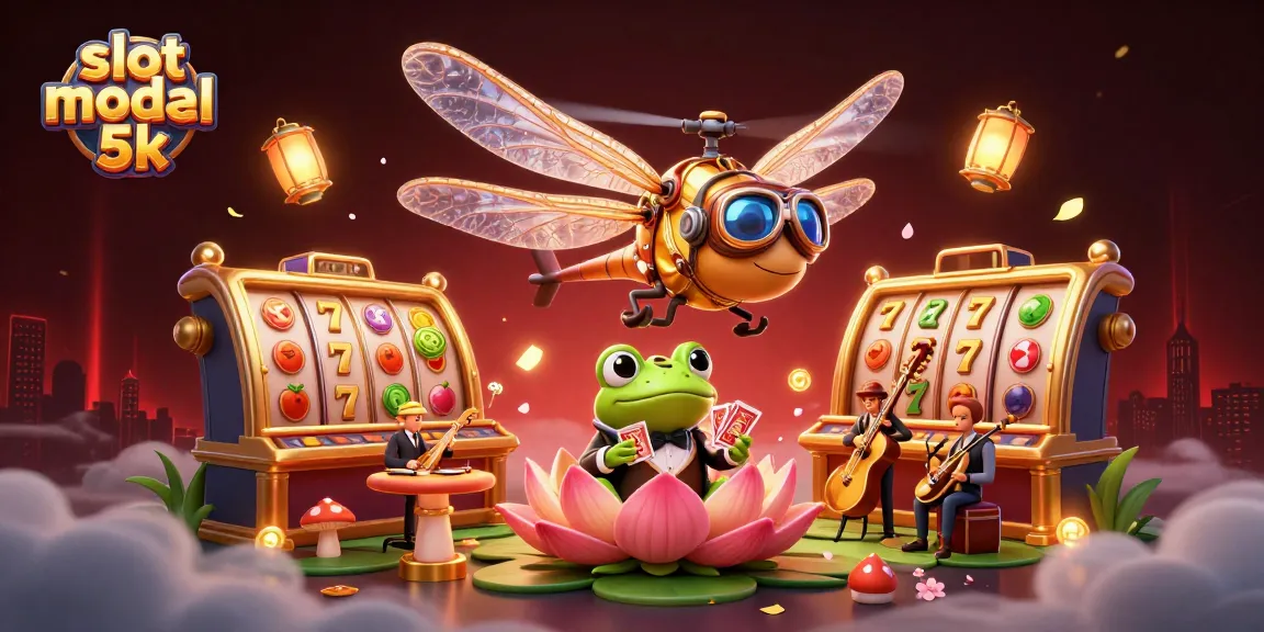 Engage with slot modal 5k offering rich gaming experiences in a vibrant casino illustration.