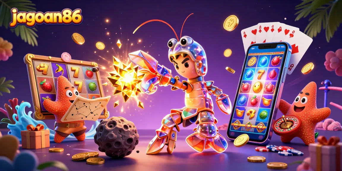 jagoan86 engages in thrilling slot action with a galactic samurai and treasure-filled asteroids.